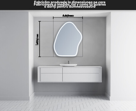 Espejo de baño LED de forma irregular G223 #5