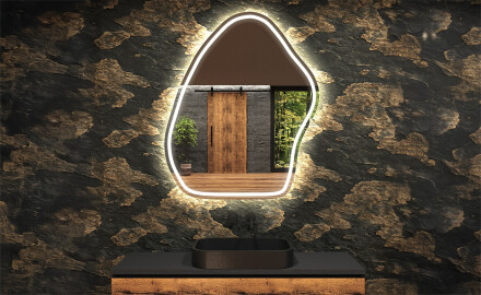 Espejo de baño LED de forma irregular G223