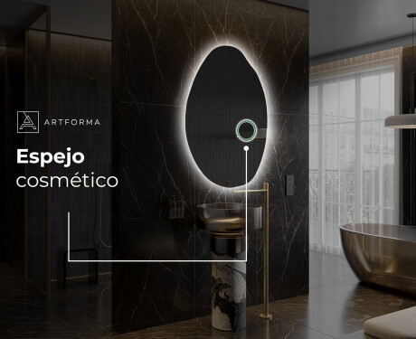 Espejo de baño LED de forma irregular U221 #5