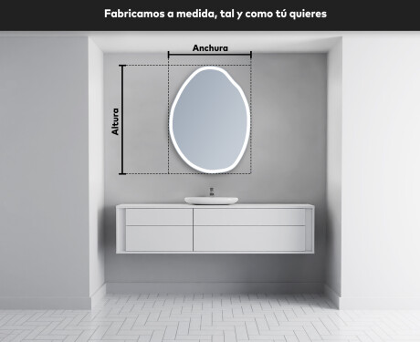 Espejo de baño LED de forma irregular U222 #4