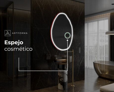 Espejo de baño LED de forma irregular U223 #6