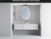 Espejo de baño LED de forma irregular U223 #4