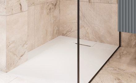 Plato de ducha rectangular Avero 90x110 cm blanco