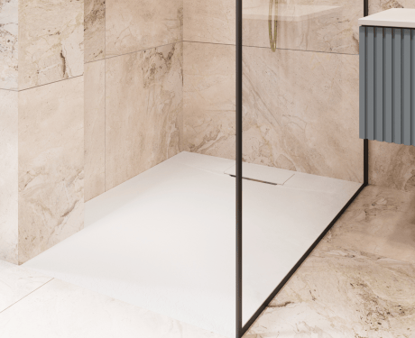 Plato de ducha rectangular Avero 90x110 cm blanco