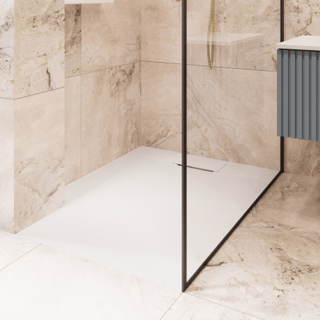 Plato de ducha rectangular Avero 90x110 cm blanco #1
