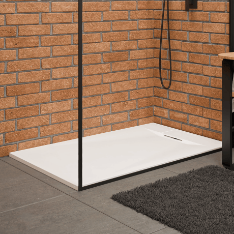 Plato de ducha rectangular Avero 90x110 cm blanco #2