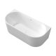 Bañera exenta acanalada Glamour de 170 cm, con sifón y tapón/desagüe en blanco #6