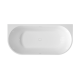 Bañera exenta acanalada Glamour de 170 cm, con sifón y tapón/desagüe en blanco #7