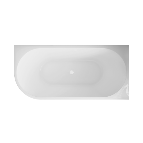 Bañera independiente adosada a la pared Astri, 150 cm, con entrada a la derecha,  incluye sifón, tapón y un elegante rebosadero #5