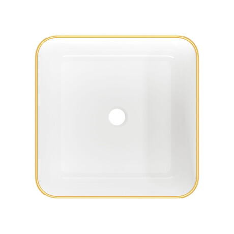 Lavabo sobre encimera MALAGA blanco/oro #4