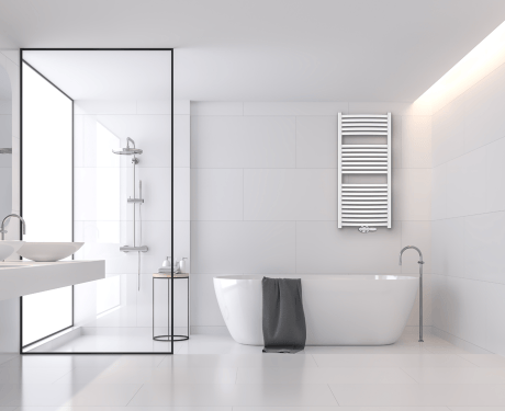 Radiador escalera baño blanco
