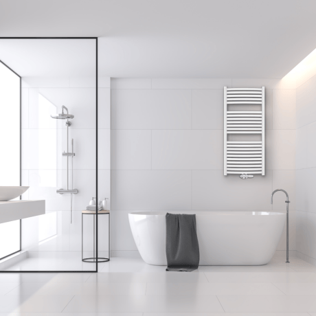 Radiador escalera baño blanco #1