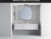 Espejo de baño LED de forma irregular J221 #3