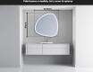 Espejo de baño LED de forma irregular J222 #5
