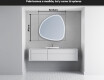 Espejo de baño LED de forma irregular J223 #5