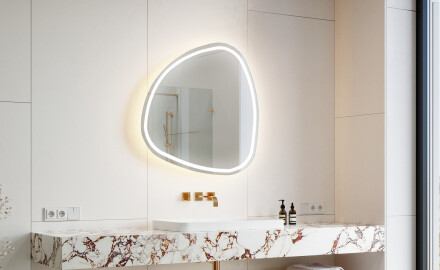 Espejo de baño LED de forma irregular J223