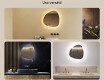 Espejo de baño LED de forma irregular 54x54cm con luz LED fría de 7000K, luz cálida de 3000K o luz neutra de 4500K #2