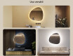 Espejo de baño LED de forma irregular 74x74cm con luz LED fría de 7000K, luz cálida de 3000K o luz neutra de 4500K #2