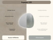 Espejo de baño LED de forma irregular 74x74cm con luz LED fría de 7000K, luz cálida de 3000K o luz neutra de 4500K #6
