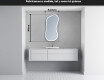 Espejo de baño LED de forma irregular K222 #4