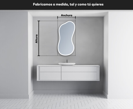 Espejo de baño LED de forma irregular K222 #4