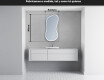 Espejo de baño LED de forma irregular K223 #4