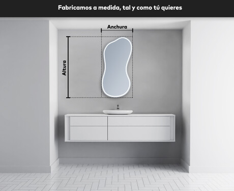 Espejo de baño LED de forma irregular K223 #4
