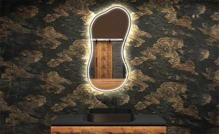 Espejo de baño LED de forma irregular K223