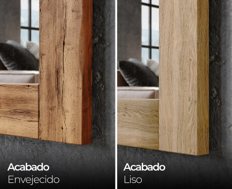 Rectangular espejo con marco de madera L224 #4