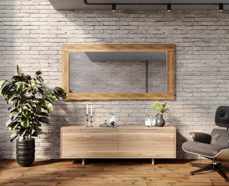 Rectangular espejo con marco de madera L224 #5