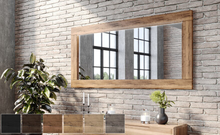 Rectangular espejo con marco de madera L224
