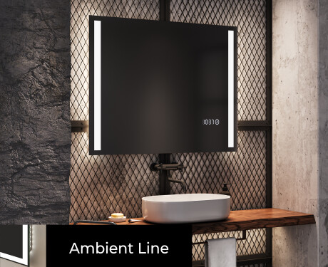 Espejo de baño moderno e iluminado LED L02 #4