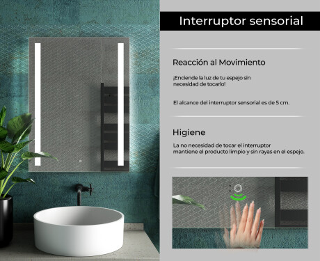 Espejo de baño con luz LED incorporada L02 #7