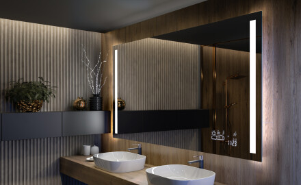 Espejo de baño moderno e iluminado LED L02