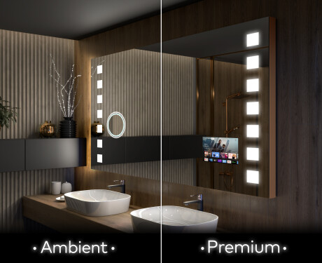 Rectangulares espejos retroiluminado para baños L03