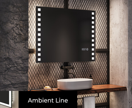 Rectangulares espejos retroiluminado para baños L03 #4
