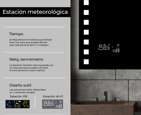 Rectangulares espejos retroiluminado para baños L03 #5