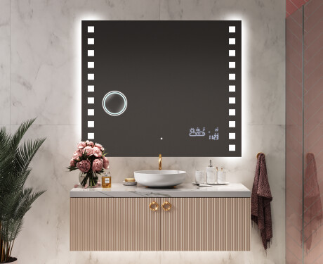 Rectangulares espejos retroiluminado para baños L03 #9