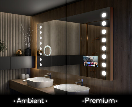 Espejo de baño moderno e iluminado LED L06 #1