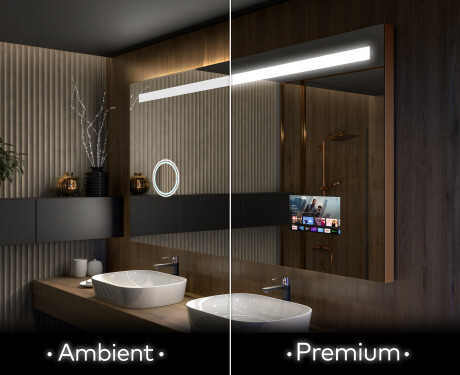 Espejo de baño moderno e iluminado LED L12 #1