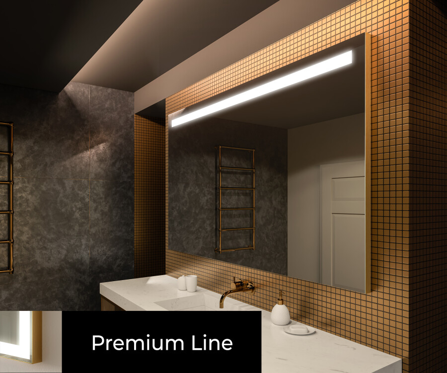 Artforma - Espejo baño con luz LED SMART L126 Apple