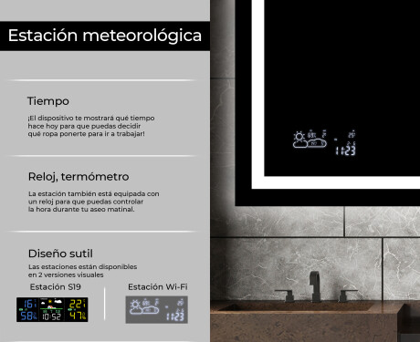 Rectangulares espejos retroiluminado para baños L15 #5