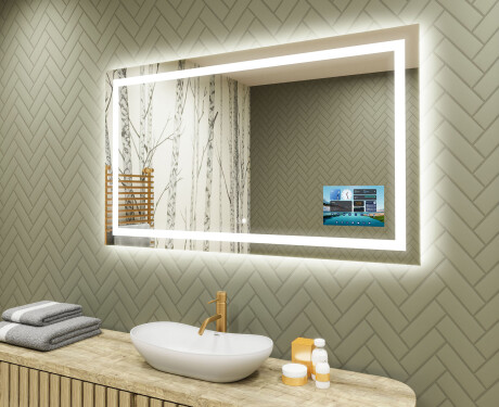 Rectangulares espejos retroiluminado para baños L15 120x80cm - SmartScreen, DualColor