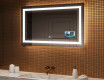 Rectangulares espejos retroiluminado para baños L15 120x80cm - SmartScreen, DualColor, Estera de calefacción