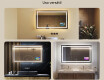 Rectangulares espejos retroiluminado para baños L15 120x80cm - SmartScreen, DualColor, Estera de calefacción #2