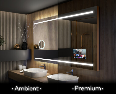 Espejo de baño moderno e iluminado LED L23 #1