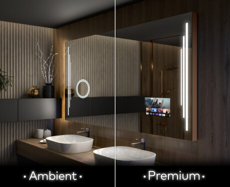 Espejo de baño moderno e iluminado LED L27 #1
