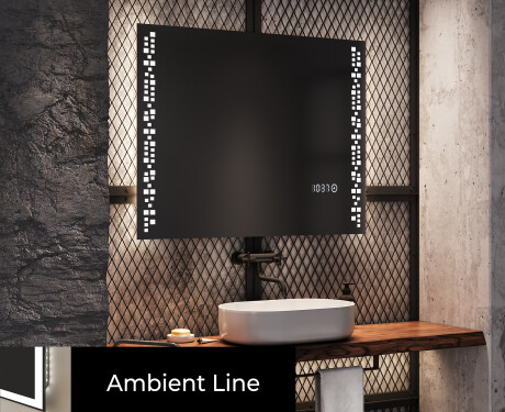 Espejo de baño moderno e iluminado LED L38 #4