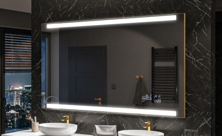 Artforma - Espejo de baño con luz LED incorporada L38