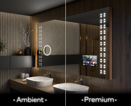 Rectangulares espejos retroiluminado para baños L55